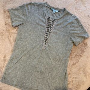 Lace up Tee